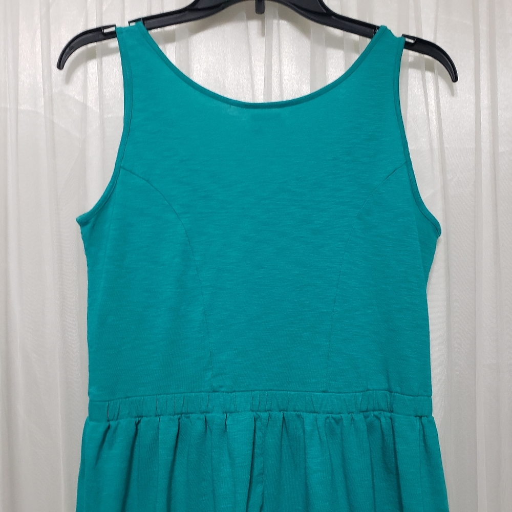 Athleta Sz M Empress Scoop Neck Dress Teal #905950 - Picture 7 of 11